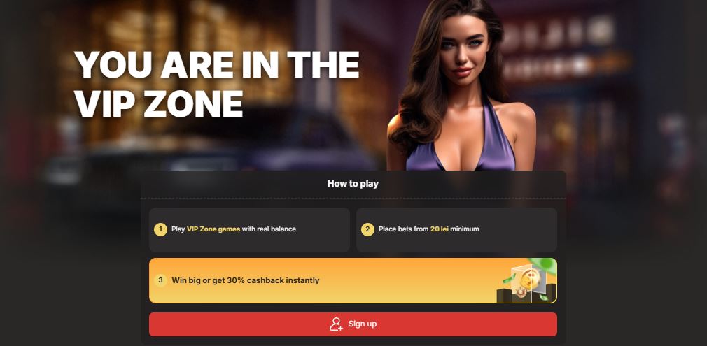 Unisciti alla VIP Zone e vinci cashback del 30%